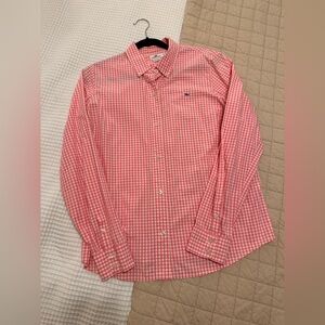 Vineyard Vines Pink Checkered Shirt